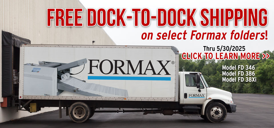 Get Free Shipping on select Formax document folders