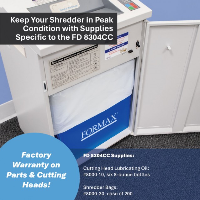 FORMAX® FD 8304 Cross-Cut Deskside Paper Shredder (P-5)FormaxFD8304CC