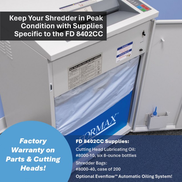 FORMAX® FD 8402CC Cross-Cut Office Paper Shredder (P-4)FormaxFD8402CC