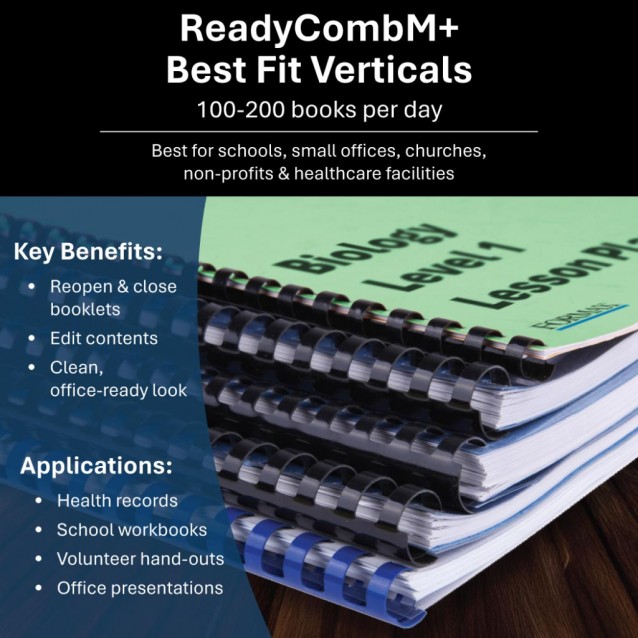 Formax ReadyCombM+ Manual Comb Punch and Binding Machine