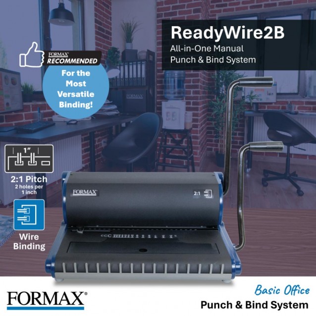 Formax ReadyWire2B Manual 2:1 Pitch Punching and Binding Machine
