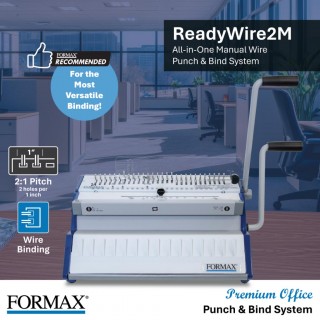 Formax ReadyWire2M Premium Manual 2:1 Pitch Punching and Binding Machine