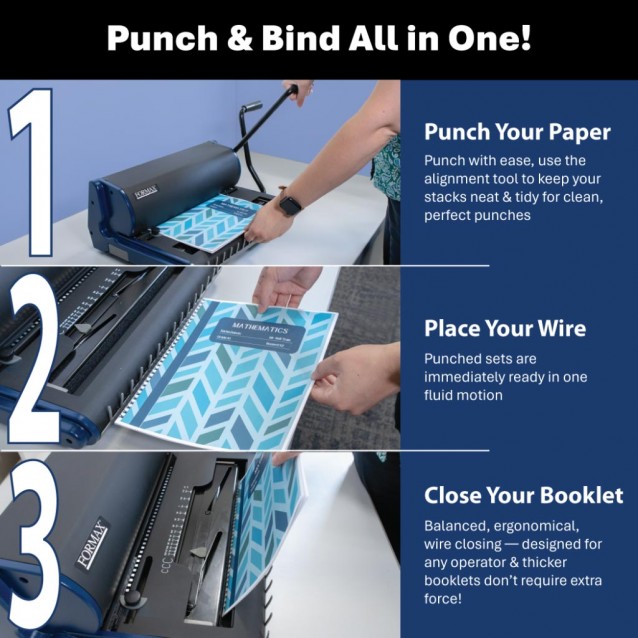 Formax ReadyWire2B Manual 2:1 Pitch Punching and Binding Machine