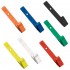 Plastic Badge Clips Strip with Knurled Thumb-grip (various colors)