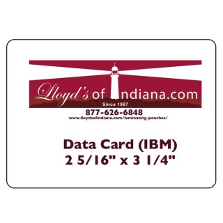 Laminating Pouches, IBM (DATA) Pouch (2 21/64" x 3 1/4") 500 pcs Laminating Pouches, IBM (DATA) Pouch (2 21/64" x 3 1/4") 500 pcs
