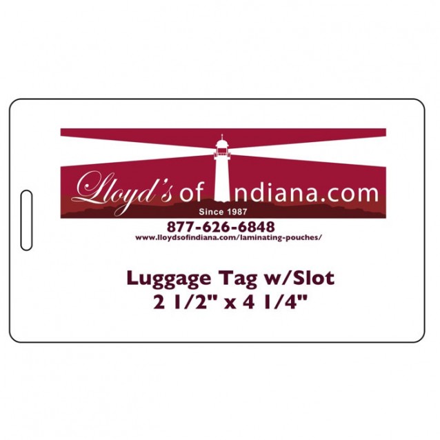 Luggage Tag Laminating Pouches (With Slot)