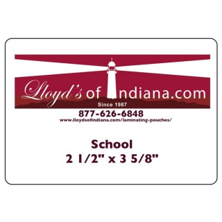 Laminating Pouches, School Size (2 1/2" x 3 5/8") 500 pcs