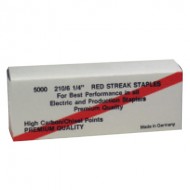 Lassco Wizer Red Streak 1/4" Staples - 100 box case Lassco Wizer Red Streak 1/4" Staples - 100 box case