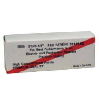 Lassco Wizer Red Streak 1/4" Staples - 100 box case Lassco Wizer Red Streak 1/4" Staples - 100 box case
