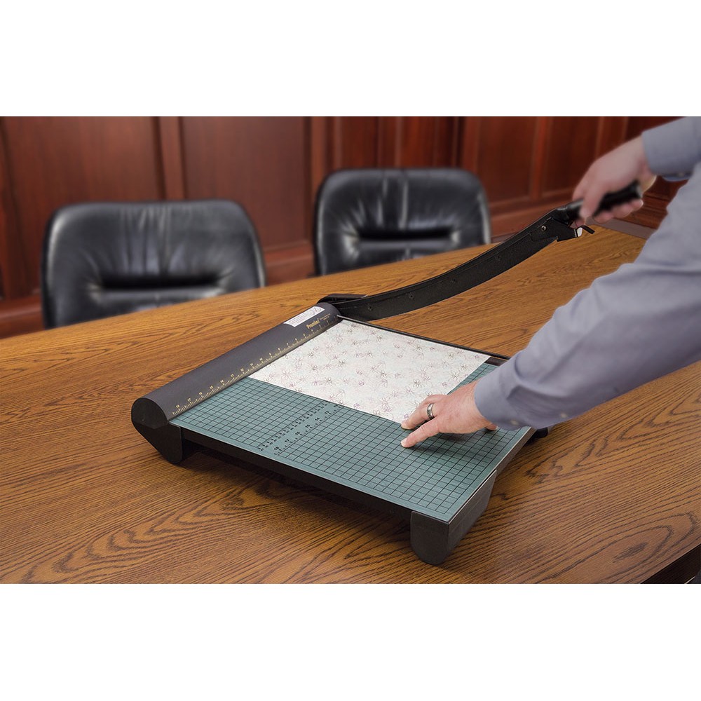 12in Premier® GreenBoard™ Wood Series Guillotine Paper Cutter