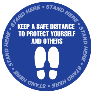 Floor Decal, Social Distancing, Choose From 5 Designs Floor Decal, Social Distancing, Choose From 5 Designs
