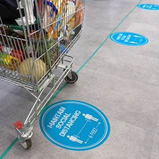 Floor Decal, Social Distancing, Choose From 5 Designs Floor Decal, Social Distancing, Choose From 5 Designs