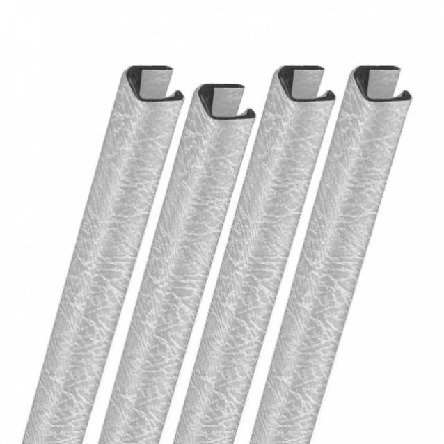 11" Metalbind Premium Leather Channel, White 11" Metalbind Premium Leather Channel, White