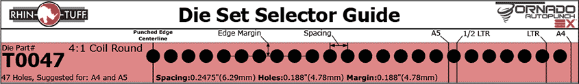 <strong><b>Rhin-O-Tuff</b></strong> punch die pattern for the Tornado Autopunch EX