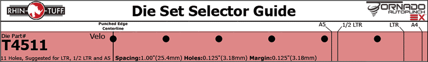 <strong><b>Rhin-O-Tuff</b></strong> punch die pattern for the Tornado Autopunch EX
